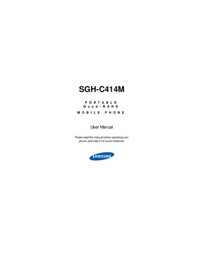 Samsung SGH-C414M Mobile Phone User Manual