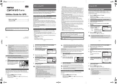 Optio WG-1 GPS Camera User Manual