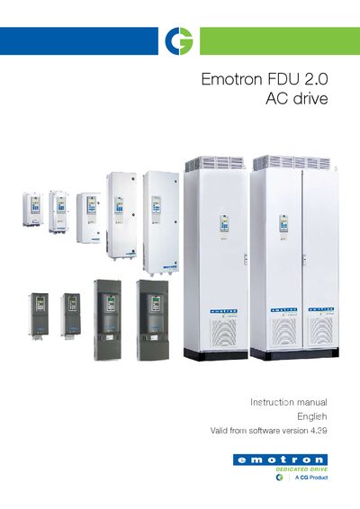 CG Drives & Automation FDU 2.0 AC Drive Instruction Manual - cover page