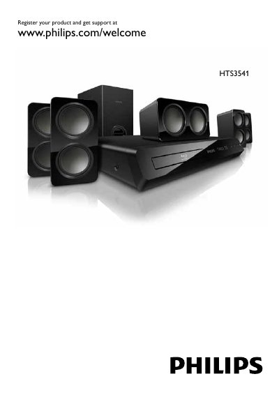 Philips HTS3541 Home Theater System User Manual - cover page
