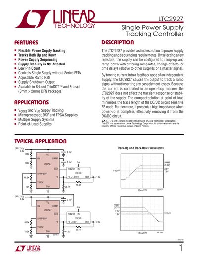 Linear Technology LTC2927 Datasheet - cover page