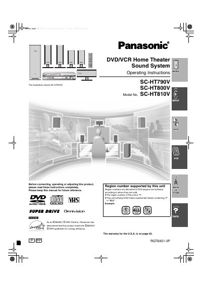 Panasonic SC-HT790V/HT800V/HT810V Manual - cover page