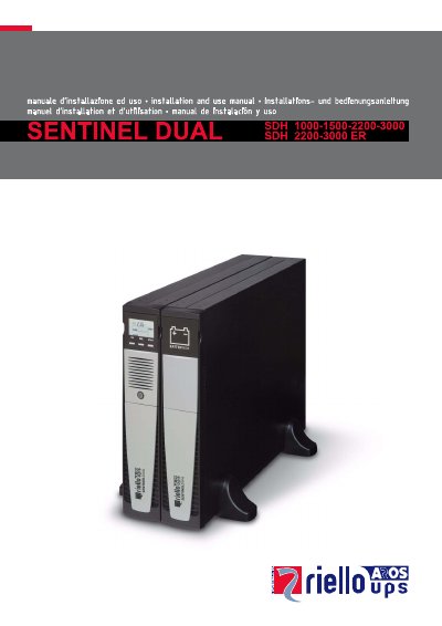 Riello Sentinel Dual UPS User Manual