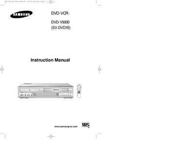 Samsung DVD-V5000 DVD-VCR Installation Guide - cover page