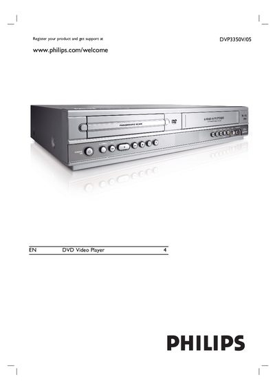 Philips DVP3350V/05 DVD Video Player User Manual - cover page