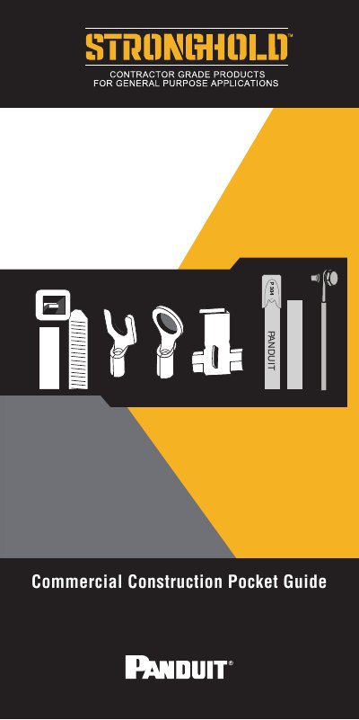 Panduit StrongHold Cable Ties Parts List - cover page