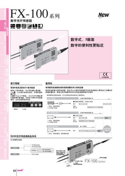 SUNX FX-100 Digital Optical Fiber Sensor User Manual