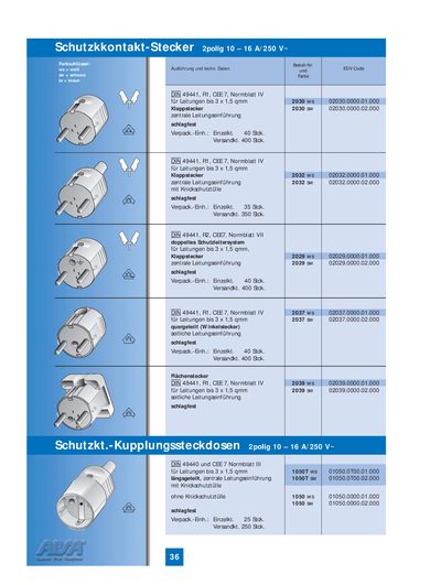 APSA Schutzkkontakt-Stecker 2polig 10 16 A/250 V~ handbook - cover page