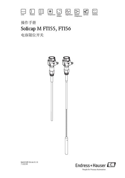 Endress+Hauser FTI55 FTI56 Capacitive Limit Switch Operation Manual