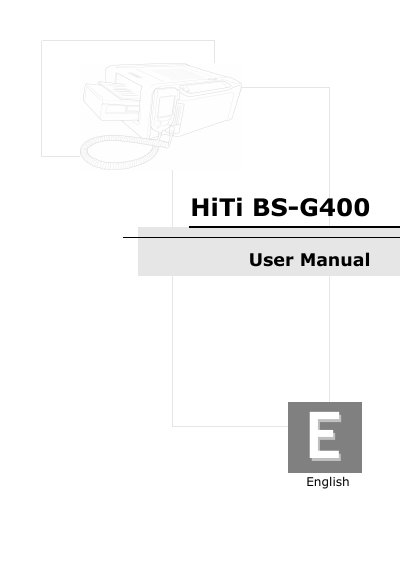 HiTi BS-G400 Printer User Manual - cover page
