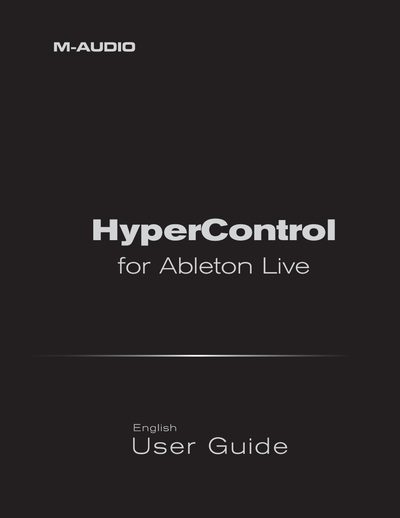 M-Audio HyperControl for Ableton Live User Guide - cover page