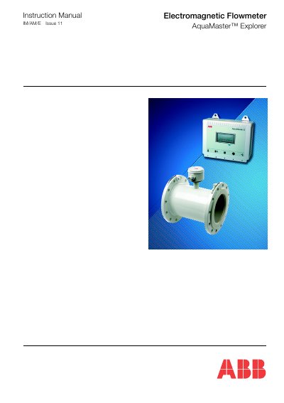 ABB MT48/MT50/MT53 AquaMaster Explorer Electromagnetic Flowmeter Instruction Manual - cover page