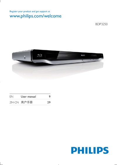 Philips BDP3250 User Manual - cover page