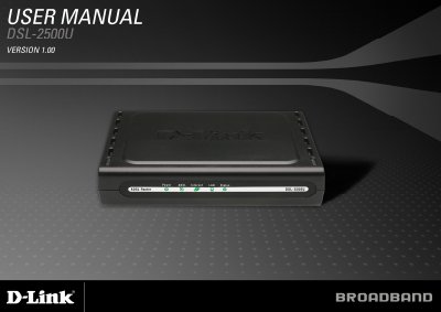D-Link DSL-2500U User Manual - cover page