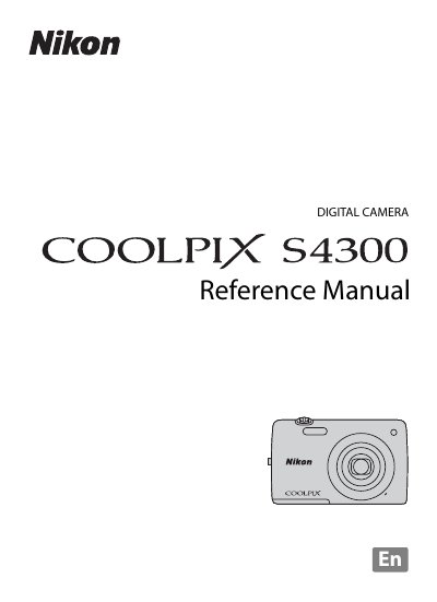 Nikon COOLPIX S4300user manual