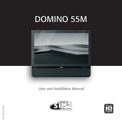 SIM2 DOMINO 55M Projector User and Installation Manual - cover page
