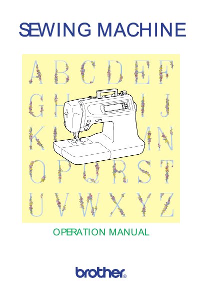 Brother PC-6500 Computerized Sewing Machine Operation Manual - cover page