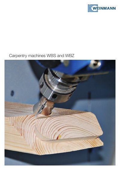 WEINMANN WBS and WBZ Carpentry Machines Product Leaflet - cover page