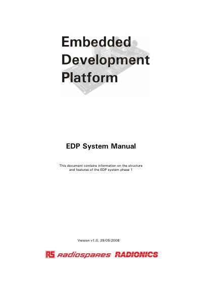 Electrocomponents EDP System Phase 1 User Manual - cover page