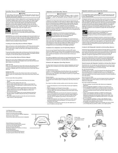 Nintendo Game Boy Advance Wireless Adapter User Manual - cover page