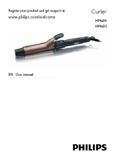 Philips HP4684 & HP4683 Hair Curler User Guide - cover page