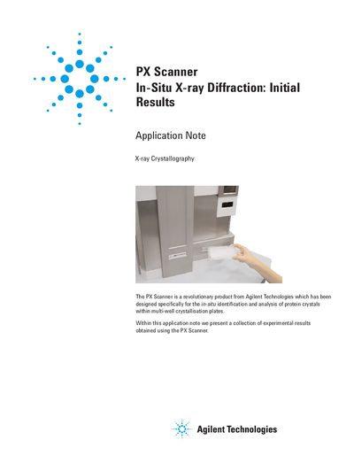 Agilent PX Scanner In-Situ X-ray Diffraction Application Note - cover page