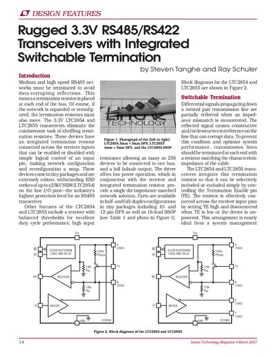 linear DESIGN FEATURES LTMag-V17N01-04-LTC2854_55-Tanghe service manual - cover page