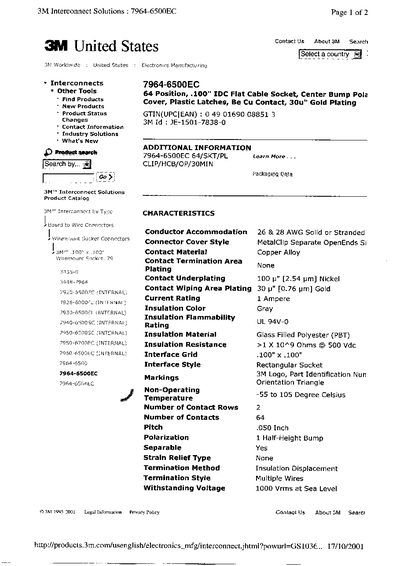 3M 7964-6500EC Datasheet - cover page
