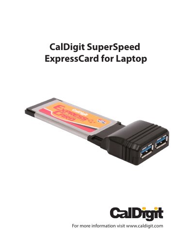 CalDigit SuperSpeed ExpressCard for Laptop User Manual