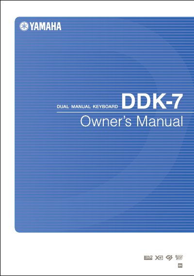 Yamaha DDK-7 Dual Manual Keyboard Owner's Manual