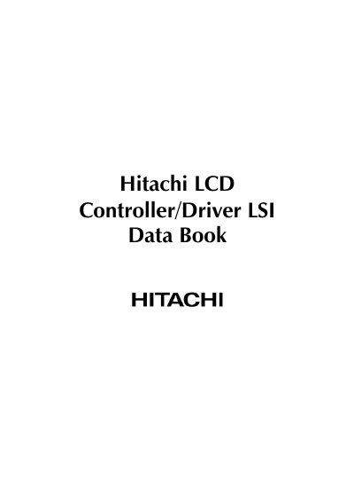 Hitachi LCD Controller/Driver LSI Data Book - cover page