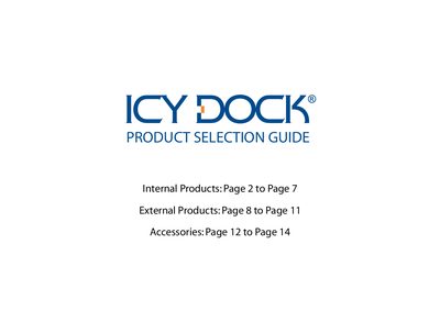ICY DOCK Product Selection Guide - cover page