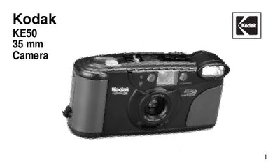 Kodak KE50 35 mm Camera User Manual - cover page