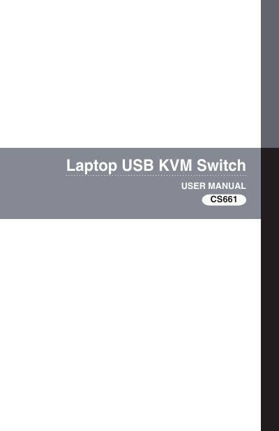 ATEN CS661 Laptop USB KVM Switch User Manual - cover page