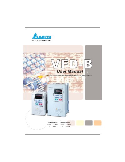 Delta VFD-B Series User Manual - cover page