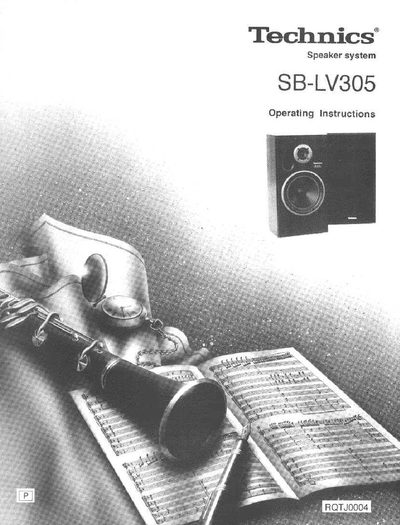 Technics SB-LV305 Speaker System Operating Instructions - cover page