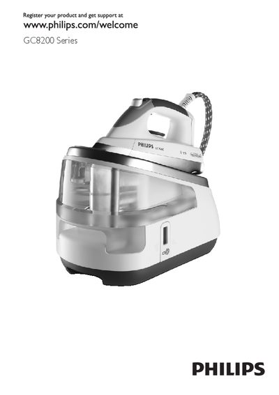 Philips GC8200 Series Pressurized Ironing System User Manual