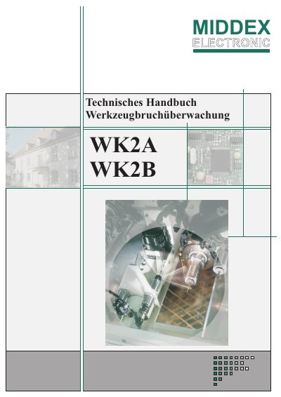 Middex-Electronic WK2A WK2B Tool Monitoring Manual - cover page