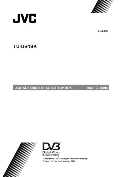 JVC TU-DB1SK Digital Terrestrial Set Top Box Instructions - cover page