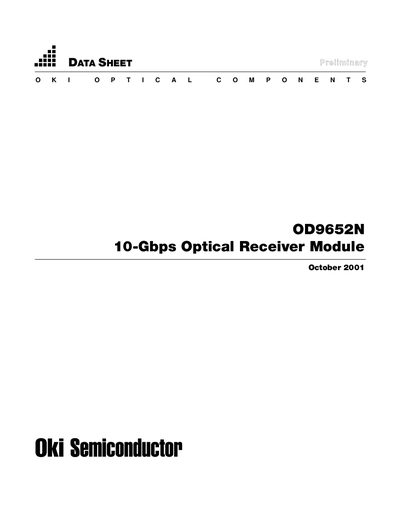 OKI ML7033 Dual-Channel Line Card CODEC Datasheet - cover page