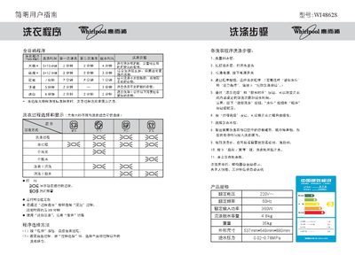 Whirlpool WI4862S Washing Machine User Manual - cover page