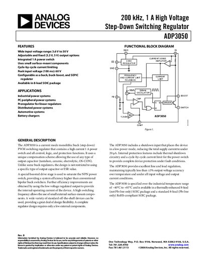 Analog Devices ADP3050 Handbook - cover page