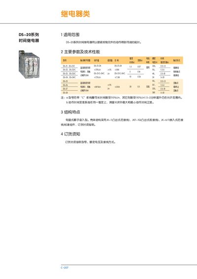 DS-20 Time Relay Manual - cover page
