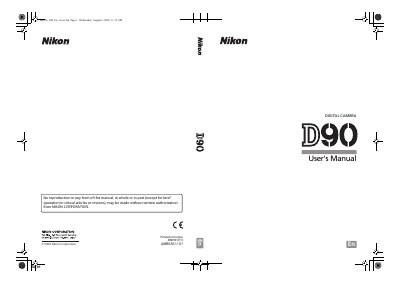 Nikon D90 digital camera user manual - cover page