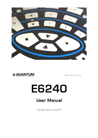 Quantum E6240 User Manual - cover page
