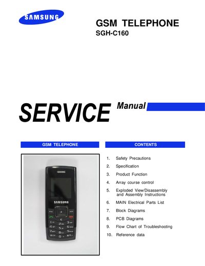 Samsung SGH-C160 Service Manual - cover page