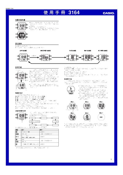 Casio 3164 User Manual - cover page