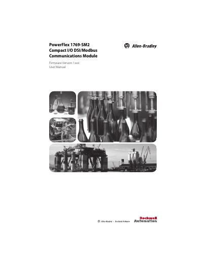Rockwell Automation PowerFlex 1769‑SM2 Compact I/O DSI/Modbus Communications Module Firmware User Manual - cover page