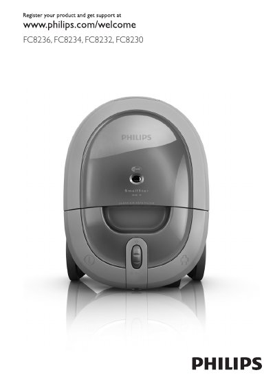 Philips FC8236/FC8234/FC8232/FC8230 Vacuum Cleaner User Manual - cover page