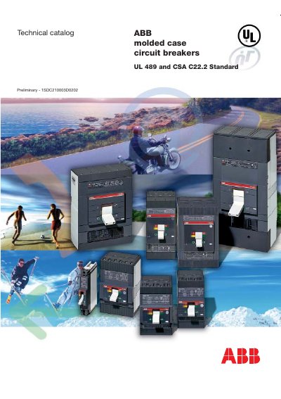 ABB TMAX, ISOMAX, EMAX Molded Case Circuit Breaker Technical Catalog - cover page